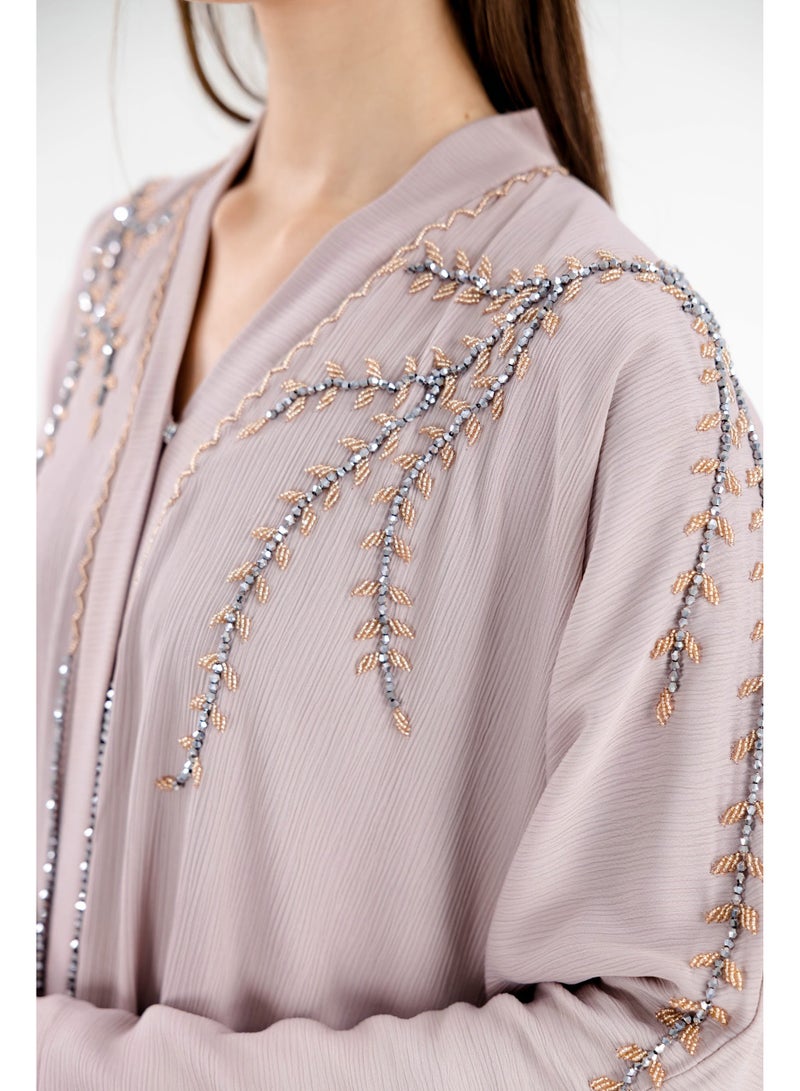 Ophelia Liora Luxury Dubai Style Abaya – Premium Open Abaya for Women, Elegant Modest Wear - Image 4